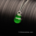 Pendentif Jadeite Cucurbit en or blanc 18K